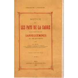 Notice Sur Les Pays De La Sarre