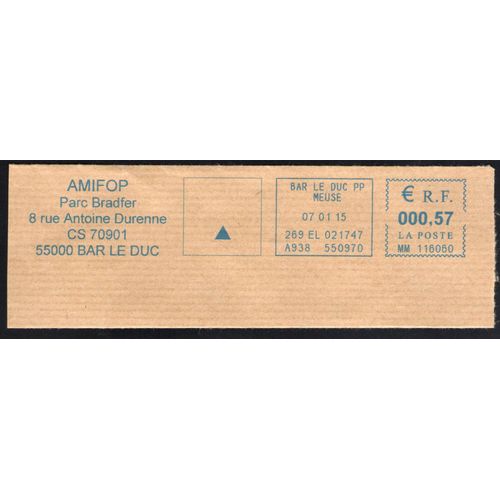 France Ema Empreinte Postmark Amifop Formation 55000 Bar Le Duc
