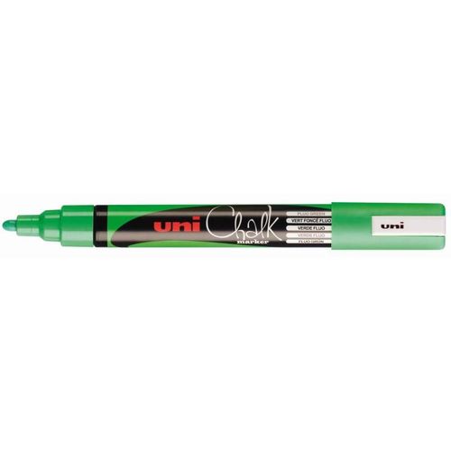 Uni-Ball Lot De 6 Marqueurs Craie Pte Conique Moyenne Chalk Marker Pwe5m 1,8 - 2,5mm Vert Fluo