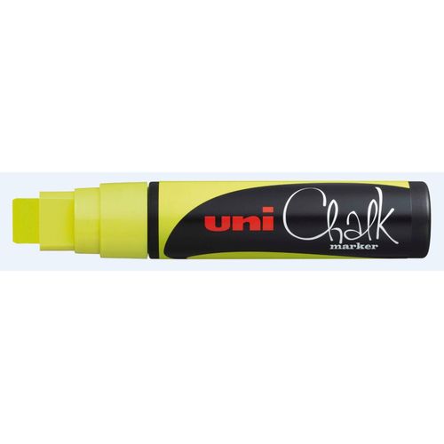 Uni-Ball Marqueur Craie Pte Rectangulaire Extra-Large Chalk Marker Pwe17k 15mm Jaune Fluo
