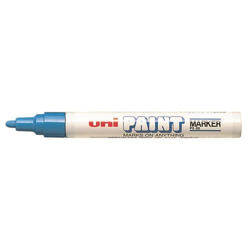Uni-Ball Lot De 3 Marqueurs Pte Conique Moyenne Paint Marker Px20 2,2 - 2,8mm Bleu Clair