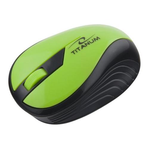 Titanum Rainbow 3D - Souris - optique - 3 boutons - sans fil - 2.4 GHz - récepteur sans fil USB - vert