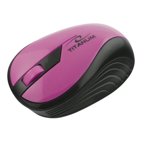 Titanum Rainbow 3D - Souris - optique - 3 boutons - sans fil - 2.4 GHz - récepteur sans fil USB - rose