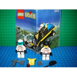 Lot LEGO Rescue Res-Q : notice 6445 + 2 personnages + accessoires