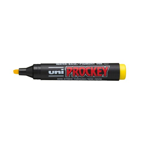 Uni-Ball Marqueur Prockey Pm126 Pte Biseautée Large 5,7mm Jaune