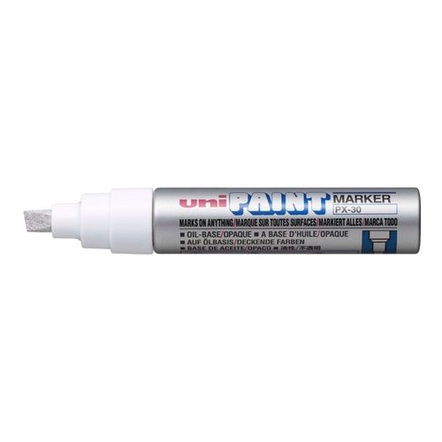 Uni-Ball Marqueur Paint Marker Px30 Pte Biseautée Large 4 - 8,5mm Argent