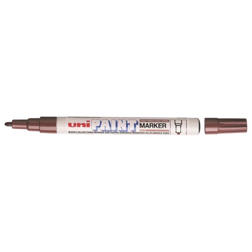 Uni-Ball Lot De 6 Marqueurs Paint Marker Px21 Pte Conique Fine 0,8 - 1,2mm Marron