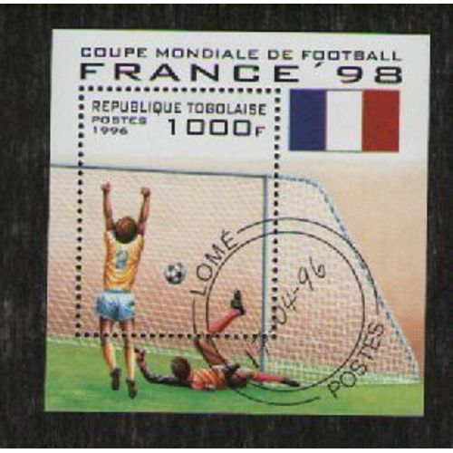 Bloc Feuillet Togo 1000f - Coupe Mondiale De Football - France 98