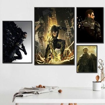 Affiche du jeu de la rvolution humaine Deus Ex sur toile,m... - 2