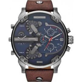 Montre Homme Diesel Mr Daddy 2.0 DZ7314 Cuir brun et cadran bleu