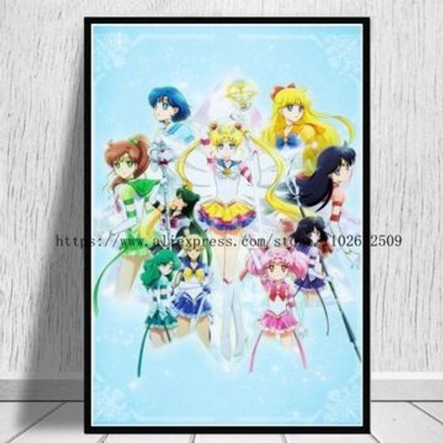 Affiche en toile Anime Sailor _ Moon, affiches obra,mpression murale Poster pour salon chambre ¿¿ coucher d¿¿cor sans cadre(30*40cm)