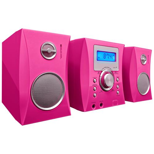 Micro-chaîne Bigben MCD04 rose + autocollants - CD, Radio FM