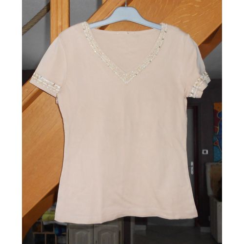 T-Shirt ""La Halle "", Beige, T2