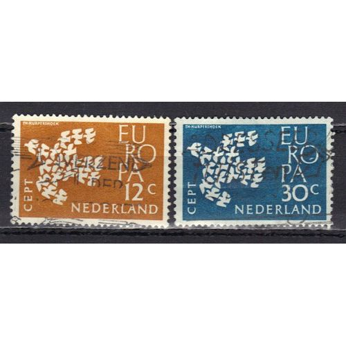 Pays-Bas 1961 : Europa - Série Entière De 2 Timbres Oblitérés