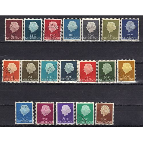 Pays-Bas 1953/58/63 : Reine Juliana - Série De 19 Timbres Oblitérés