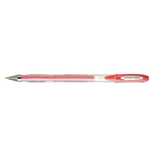 Uni-Ball Lot De 3 Rollers Encre Gel Signo Um120ac Pte Moy. 0,7mm Rouge Pastel