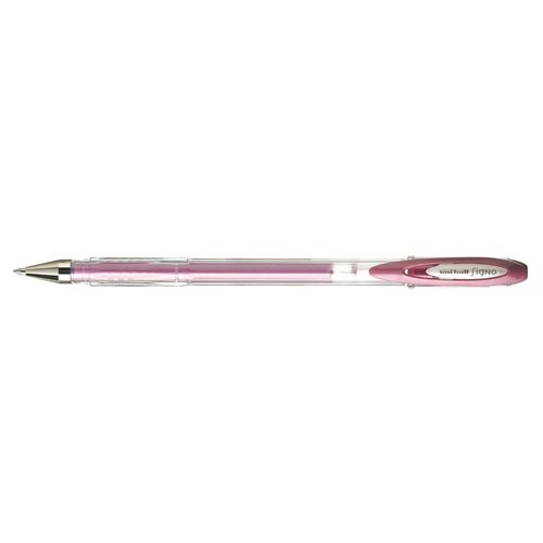 Uni-Ball Roller Encre Gel Signo Um120nm Pte Moy. 0,7mm Rose Métal