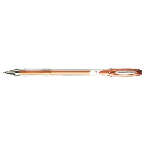 Uni-Ball Lot De 3 Rollers Encre Gel Signo Um120nm Pte Moy. 0,7mm Bronze