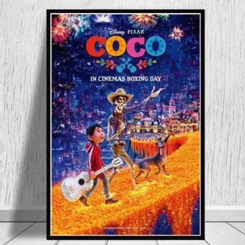 Affiche en toile Coco, affiches de peinture sur toile et,mpression murale Poster pour salon chambre ¿¿ coucher d¿¿cor sans cadre(40*50cm)