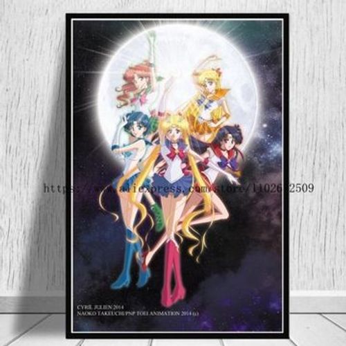 Affiche en toile Anime Sailor _ Moon, affiches obra,mpression murale Poster pour salon chambre ¿¿ coucher d¿¿cor sans cadre(40*50cm)