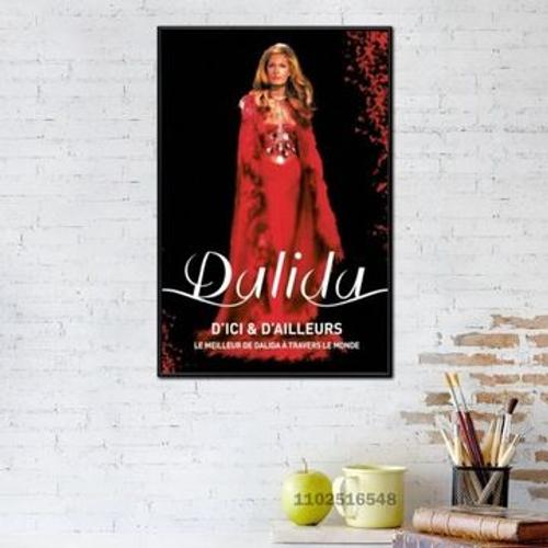 Dalida Affiche Peinture Art Mural,mpression murale Poster pour salon chambre ¿¿ coucher d¿¿cor sans cadre(40*50cm)