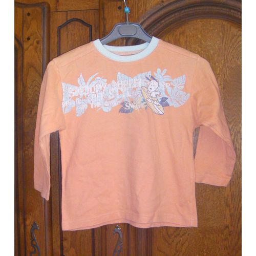 T-Shirt Orange Snoopy - Taille 5 Ans