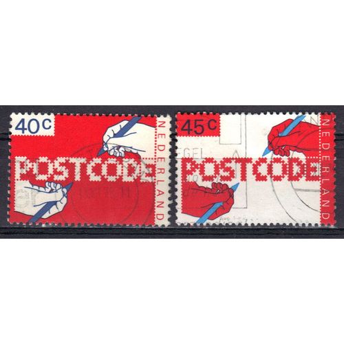 Pays-Bas 1978 : Introduction Du Code Postal Aux Pays-Bas - Série Entière De 2 Timbres Oblitérés