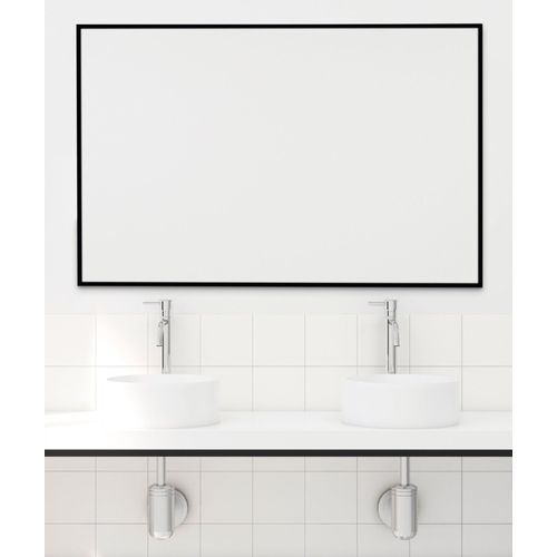 Miroir mural cadre en aluminium Noir 80x100 cm B-943