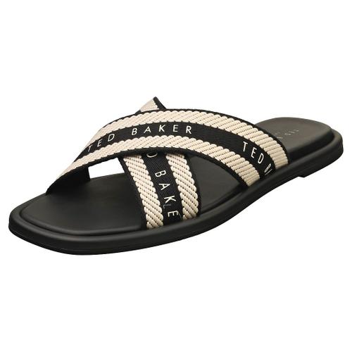 Ted Baker Ashikaswebbing Flat Sandal Sandals Faire Glisser Noir