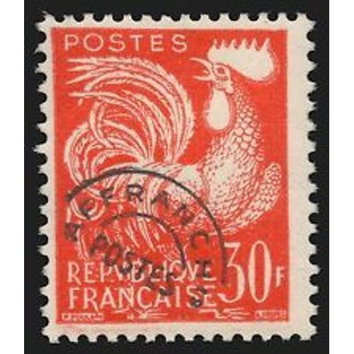 Timbre Coq Gaulois 30f 1957, Neuf