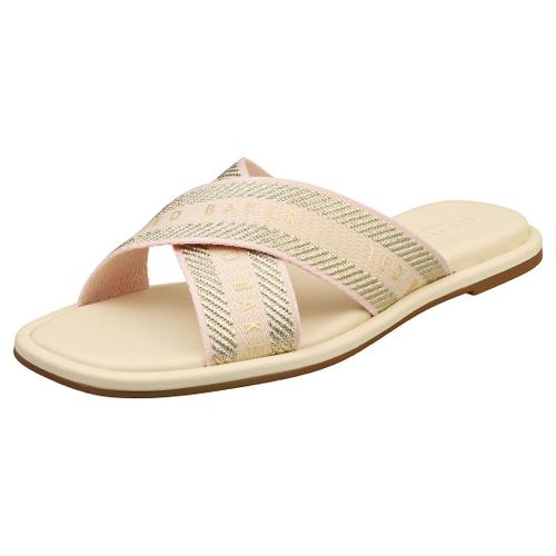 Ted Baker Ashikaswebbing Flat Sandal Sandals Faire Glisser Ivoire