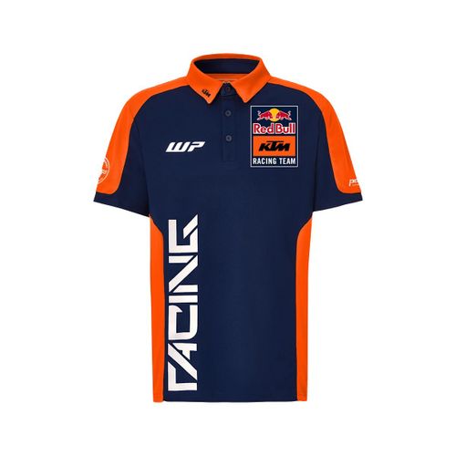 Polo Réplique De L'équipe Rb Ktm Racing Team Moto Gp Officiel - Homme - Bleu Orange