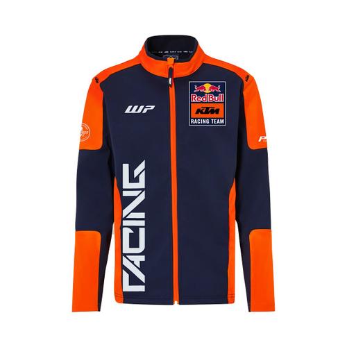 Veste Softshell Réplique De L'équipe Rb Ktm Racing Team Moto Gp Officiel - Homme - Bleu Orange