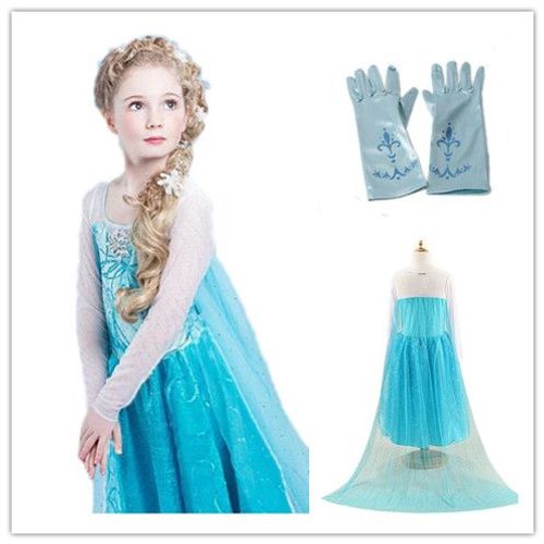Robe Black Sugar La Reine Des Neiges Elsa Version Adulte Fr34 + Paire De Gants Turquoises Envoie 2 À 5 Jours, Bonne Qualité, Animation, Anniversaire 