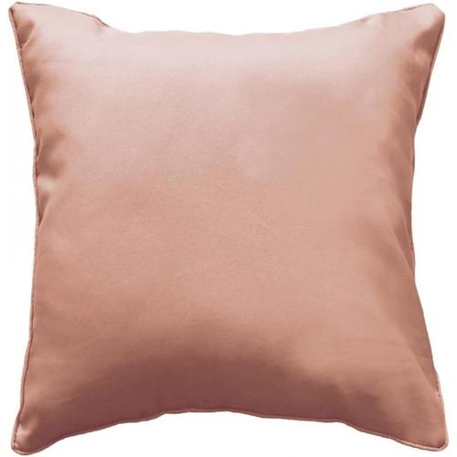 Coussin Passepoil Uni - Rose Poudré - 60 X 60 Cm