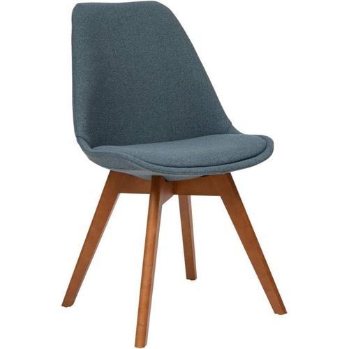 Chaise Scandinave Vintage "Baya" - Bleu - L 48 X P 55 X H 79,5 Cm