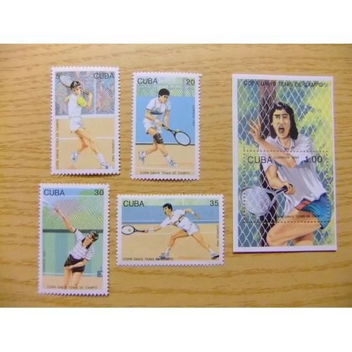 Cuba - 1993 - Tennis - Coupe Davis - Yvert & Tellier Nº 3282 / 3286 + Bf 134 ** Mnh