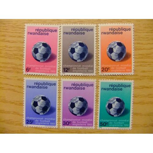 Republique Rwandaise - Championat Mondial De Football Angleterre 1966 -Yvert & Tellier Nº 173 / 178 ** Mnh