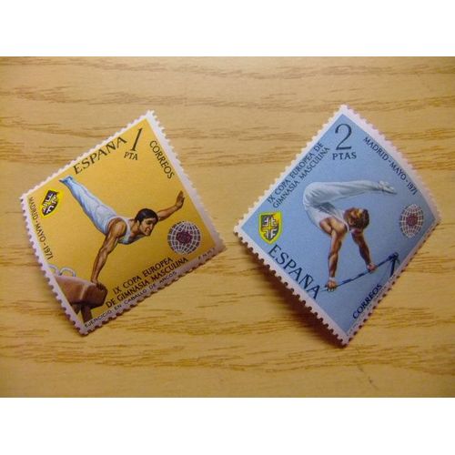 España - 1971 - Campeonato Europeo De Gimnasia Masculina - Yvert & Tellier Nº 1689 / 1690 ** Mnh