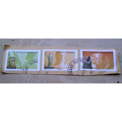 Lot De 3 Timbres Oblitérés  Série "Antiquités " Egyptienne Et Romaine