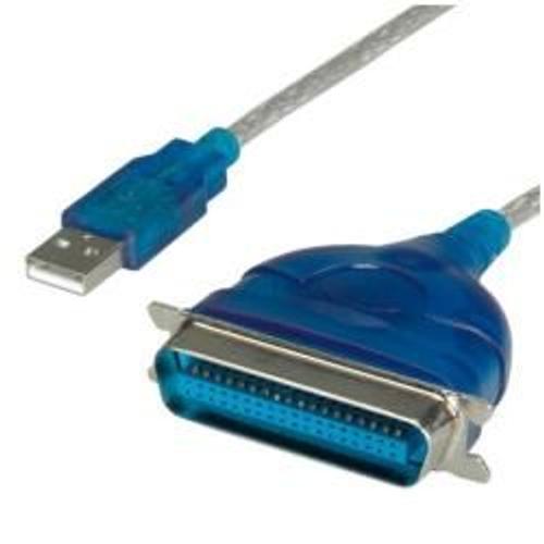 Nilox - Adaptateur parallèle - USB 2.0 - IEEE 1284 x 1 - bleu