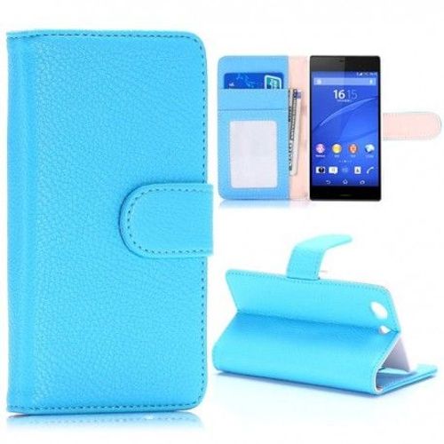 Etui Sony Xperia Z3 Compact Simili-Cuir Bleu Clair