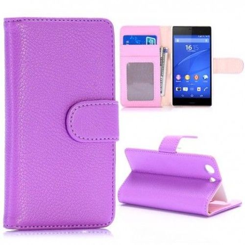 Etui Sony Xperia Z3 Compact Simili-Cuir Violet