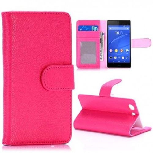Etui Sony Xperia Z3 Compact Simili-Cuir Rose Foncé