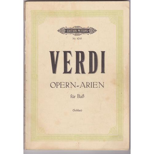 Verdi - Opern + Arien - Für Bass <Soldan> - Nr.4245