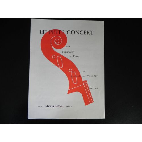 Petit Concert N° 3 Pour Violoncelle Et Piano