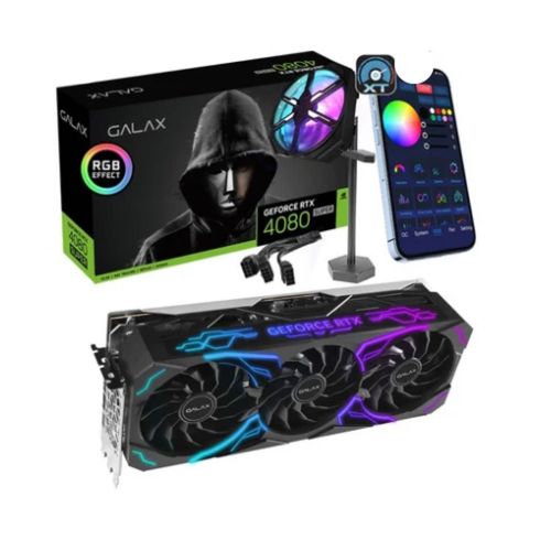 Galax GeForce RTX 4080 SUPER 16G SG 1-Click OC - 16GB GDDR6X, 2610MHz Boost, PCIe 4.0, 256-bit, 3xDP 1.4a, HDMI 2.1a, 4K&8K HDR, Noir