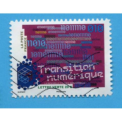 Timbre France Année 2014 Autoadhésif Oblitéré Transition Numérique