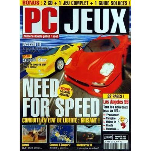 Pc Jeux N° 23 Du 01/07/1999 - Descent Iii - Extreme Biker - Need For Speed - Outcast - Command And Conquer 2 - Mechwarrior Iii - Los Angeles 99