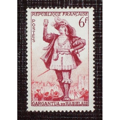 France N° 943 Neuf Avec Charnière Ou Trace De 1953 - 6f Rose-Rouge Et Lilas « Théâtre Français : Gargantua »